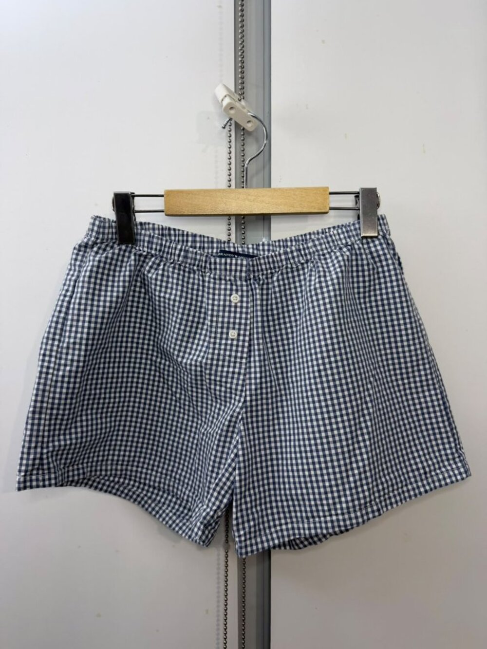 Brandy Melville Blue Gingham Boxer Shorts